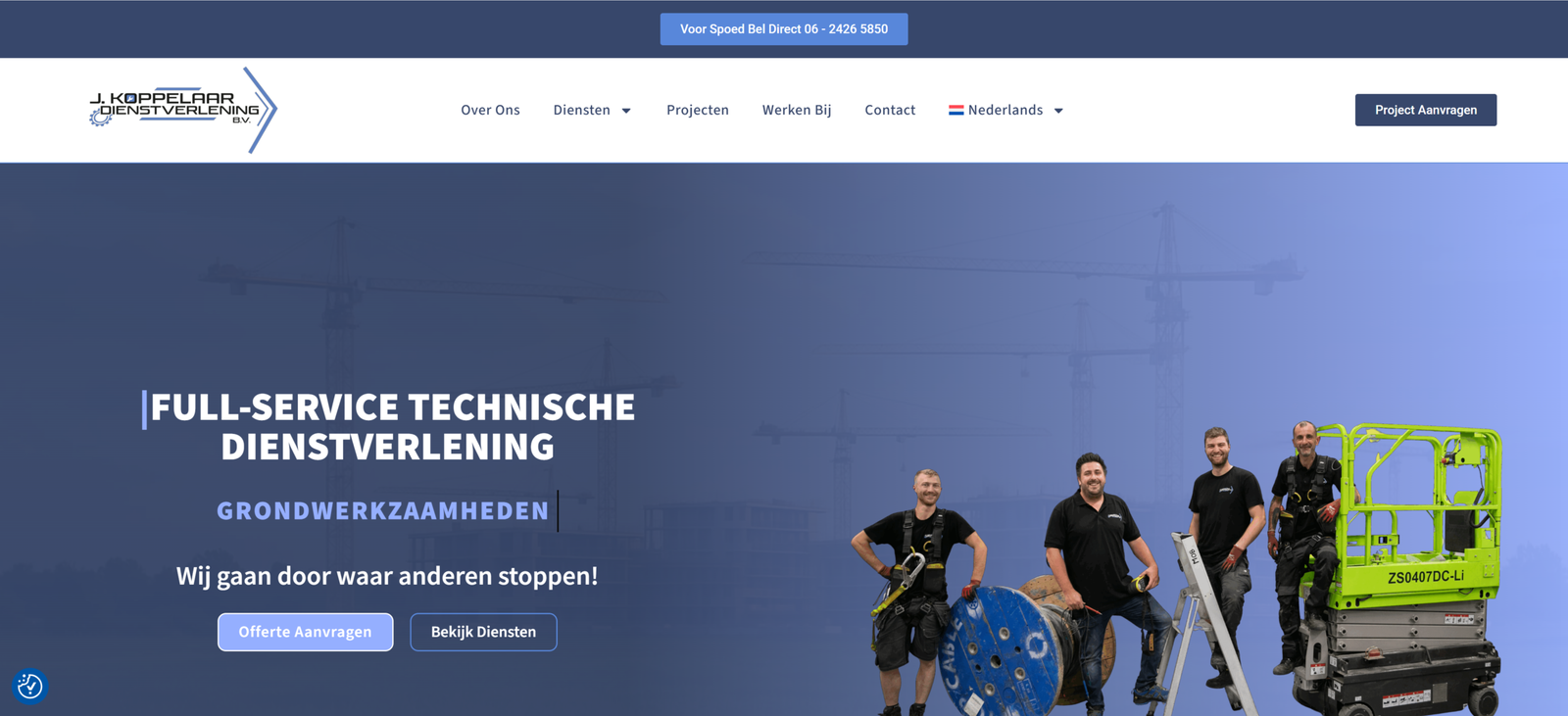 Koppelaar Dienstverlening website